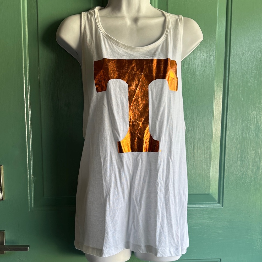 PINK Victoria's Secret White Tank Top with Orange Power T Tennessee Vols